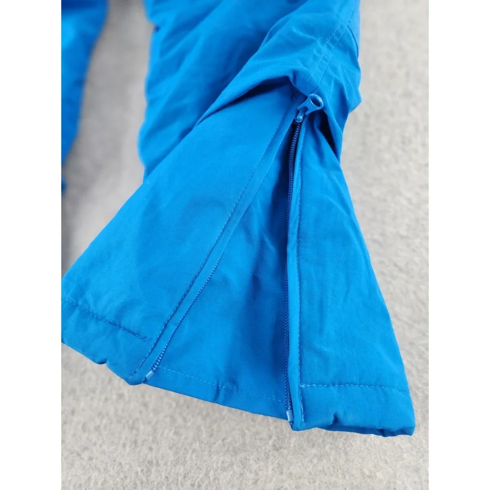 Lands End Kids Blue Ski Snow Pants Ski‎ Grow Cuffs Water Resistant Lined SZ 12